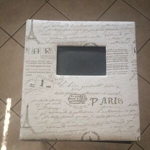 Cream and Black Vintage Picture Frame with Parisian Script